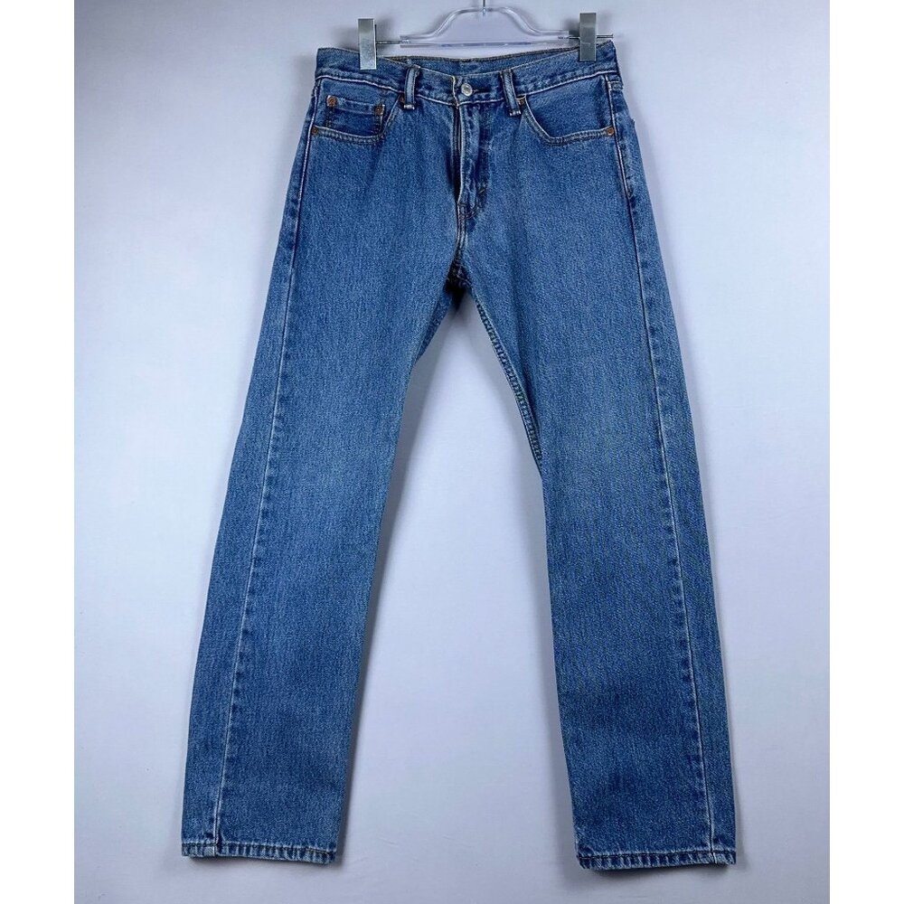 Levis 505 Straight Leg Jeans Mens Size W30XL32 Regular Fit Mid Rise Blue